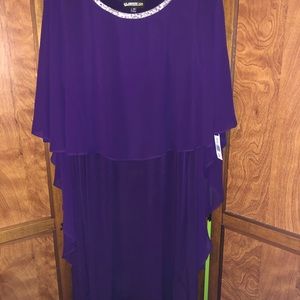 Glamour Nights Formal Caped Dress